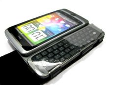 עריסה שחורה עור אנכית פאוץ עבור HTC Desire Z