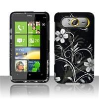 HTC HD7 9292 HTC HD7 פרחים לבנים מקרה קשים