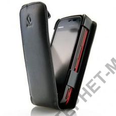 Capdase נרתיק העור Flix פליפ השחור למעלה HTC HD2